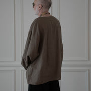 Crew Neck LS Tuck Rib Pullover.