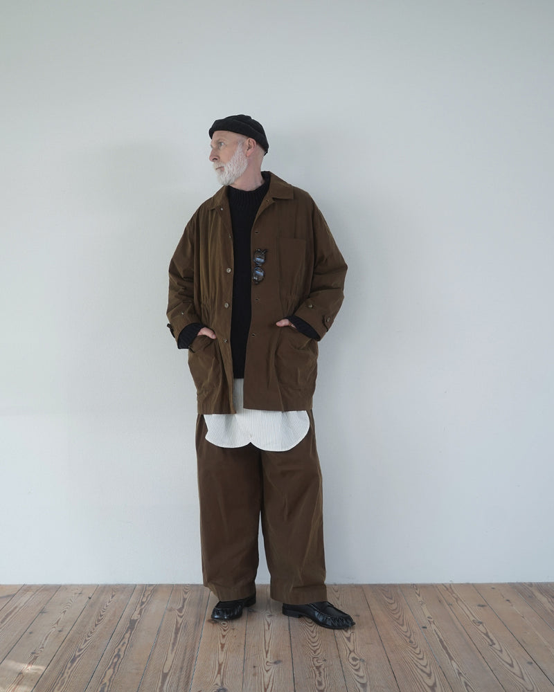 Oiled Wax Washed Moleskin 6-pocket Coverall  <#camel>
