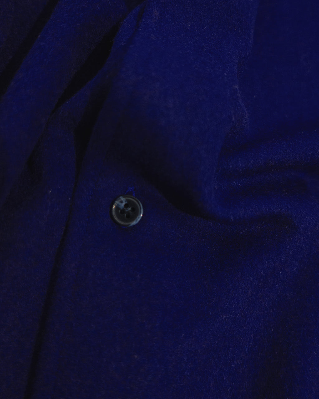 Wool Blend Heavy Flannel Wide Tuck Over Shirt <#royal blue>