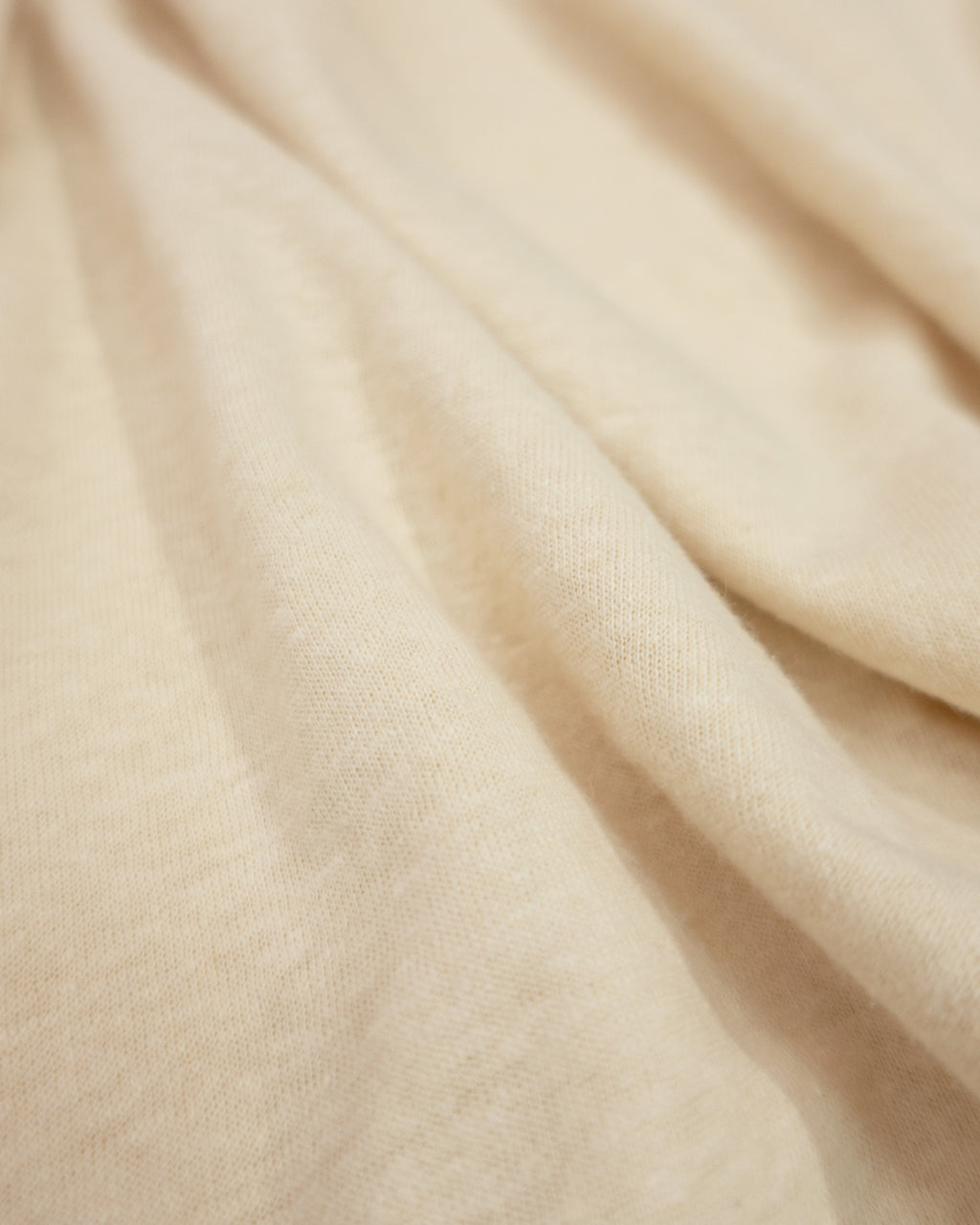 Linen Jersey Henley Neck Middle Length L/S Tee <#ivory>