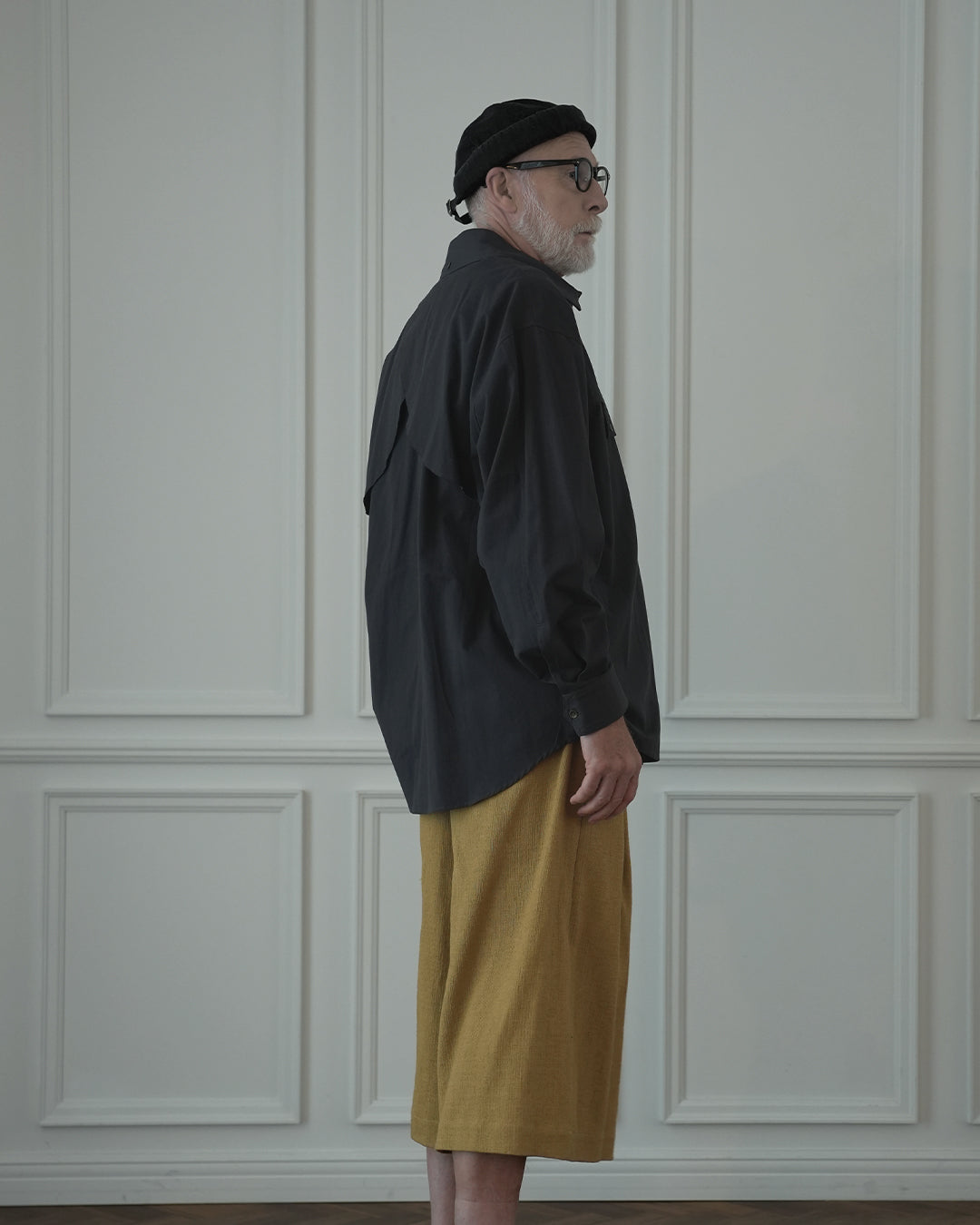 Layered Design Dress Military Shirt.