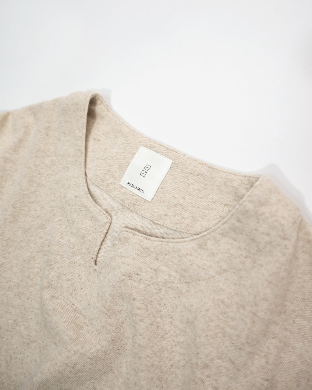 Cotton Linen Hem Round Skipper Long-Sleeve Tee <#ivory>