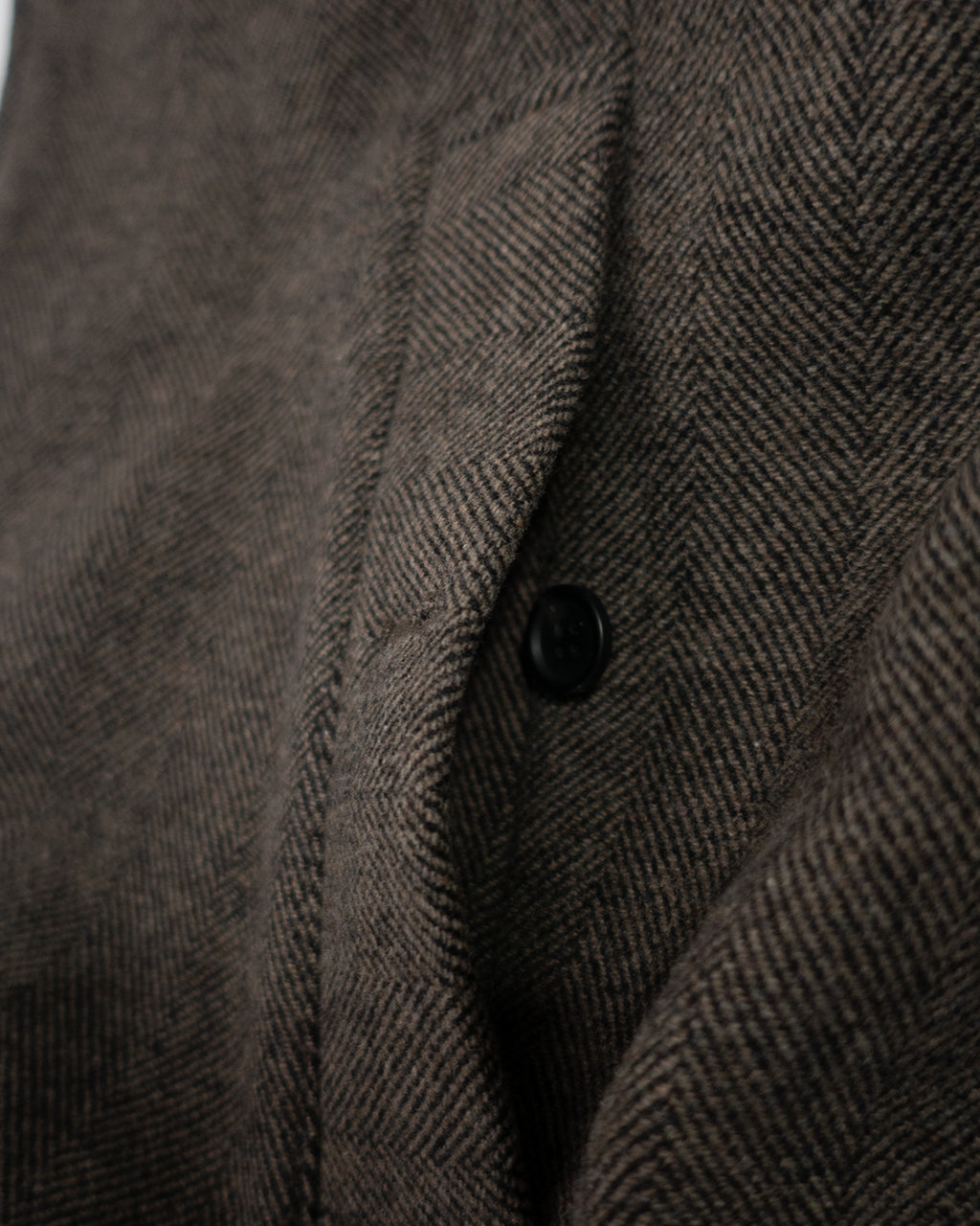Wool Blend Herringbone Tweed Volume Zip Blouson <#brown>