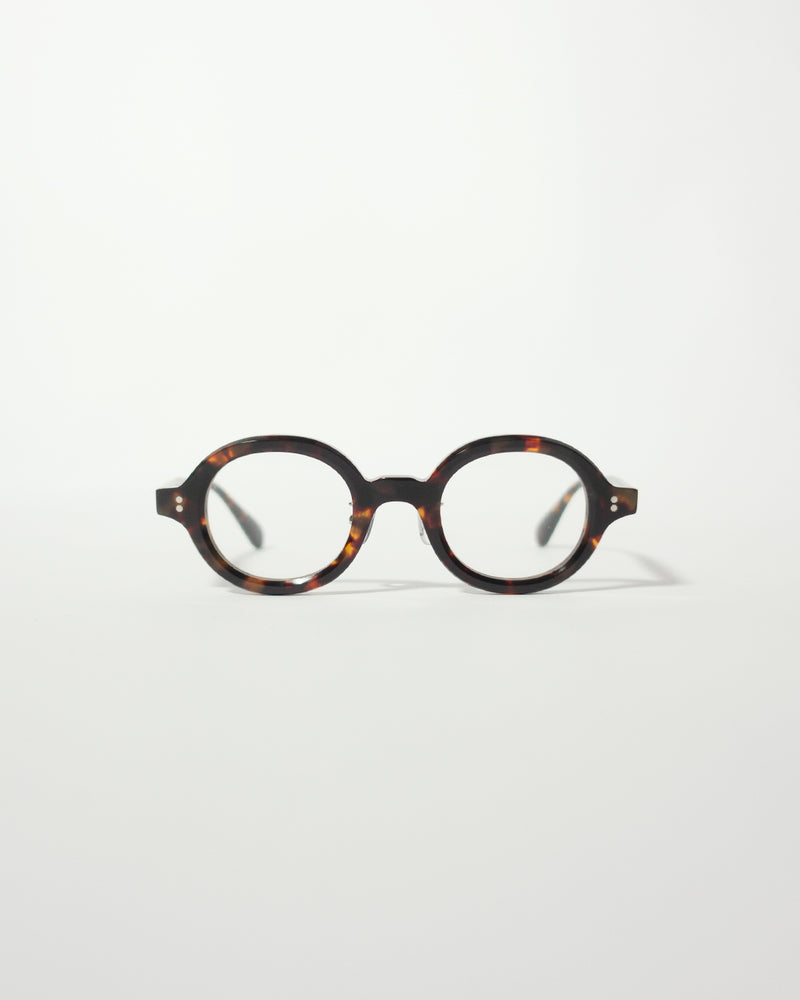〼〼×Sabae Television Cut Modern Frame Glasses <#brown>