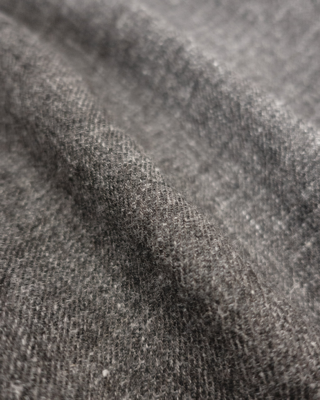 Shetland Wool Linen Crew Neck LS Tuck Rib Pullover <#charcoal>