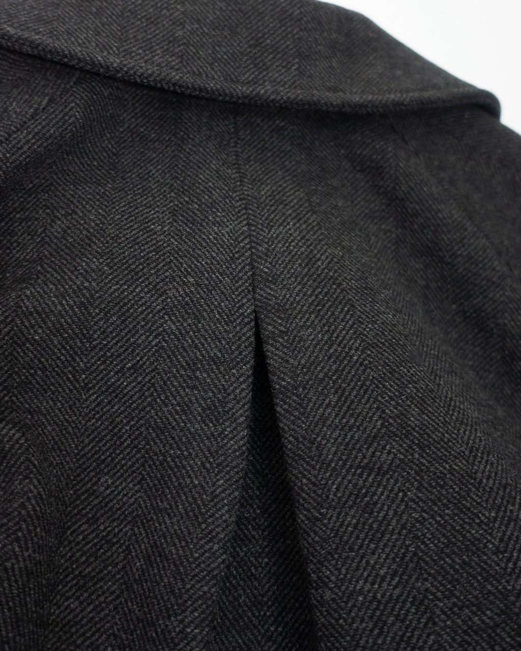 Wool Blend Herringbone Tweed Volume Zip Blouson <#black>