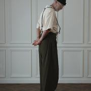 Double Hem Coin Pocket 2Tuck Wide Slacks.