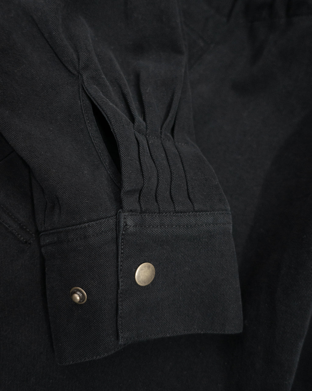 Brushed Cotton Flannel Biowash French Anorak Parka <#black>
