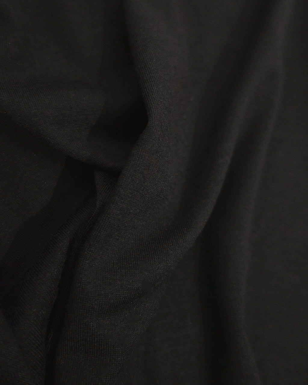 Super100s WOOL Plating Turtleneck L/S Logo TEE <#black>