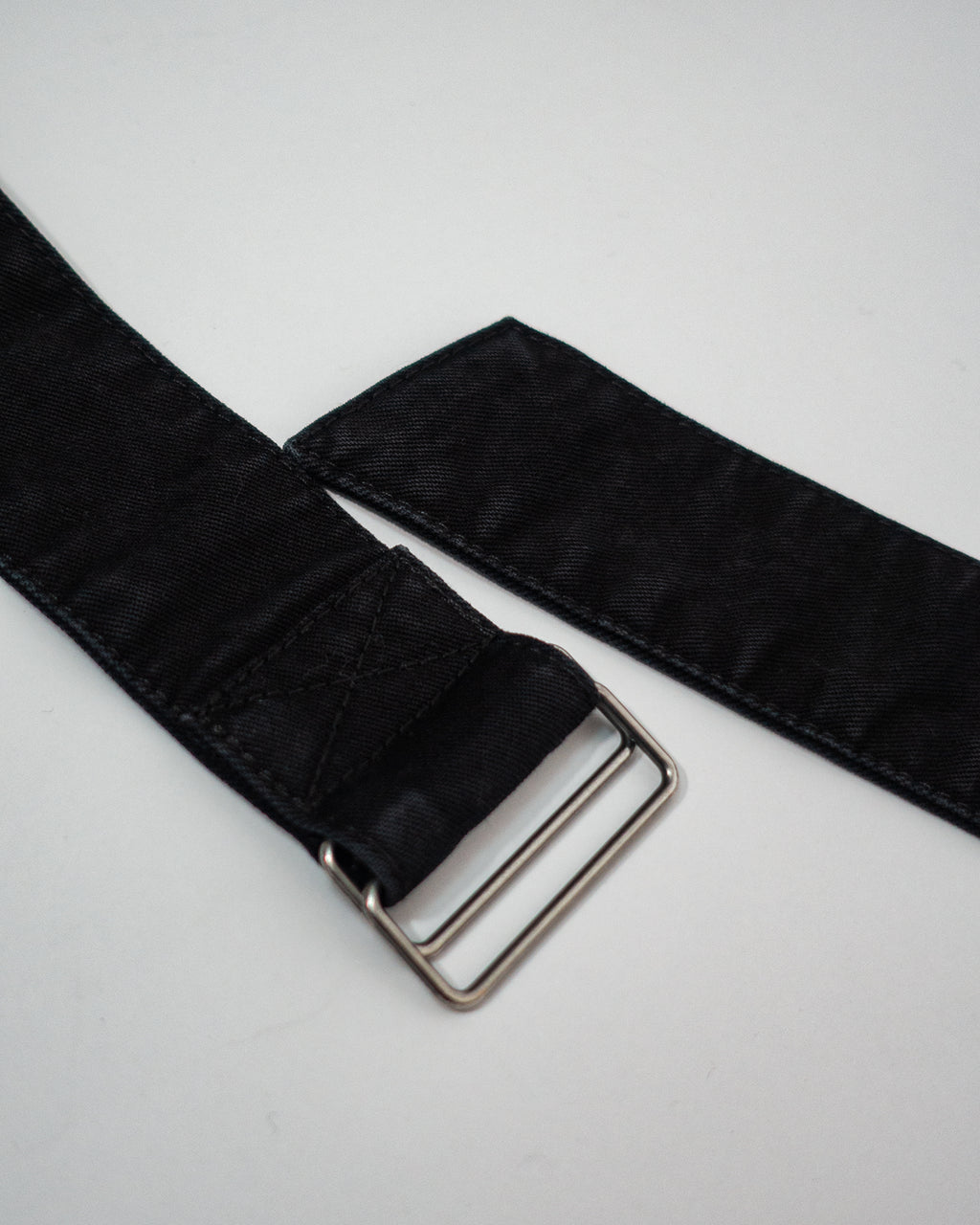 Cotton Chino Belted Wide Tapered 1Tuck Baggy Pants <#black>