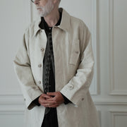 Back Flare A-Line Officer Bal Collar Coat.