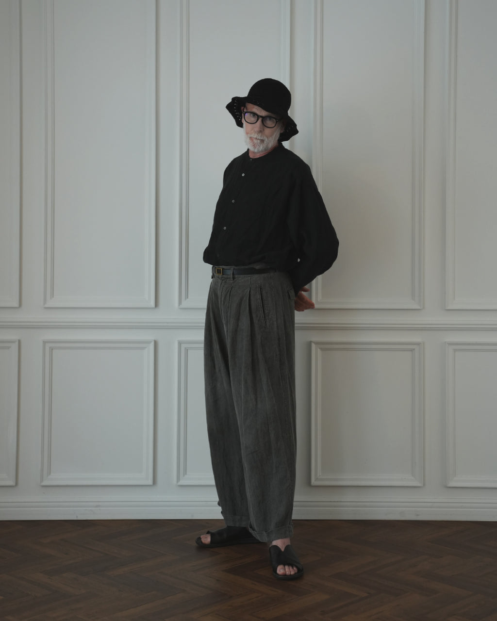 Double Hem Coin Pocket 2Tuck Wide Slacks.