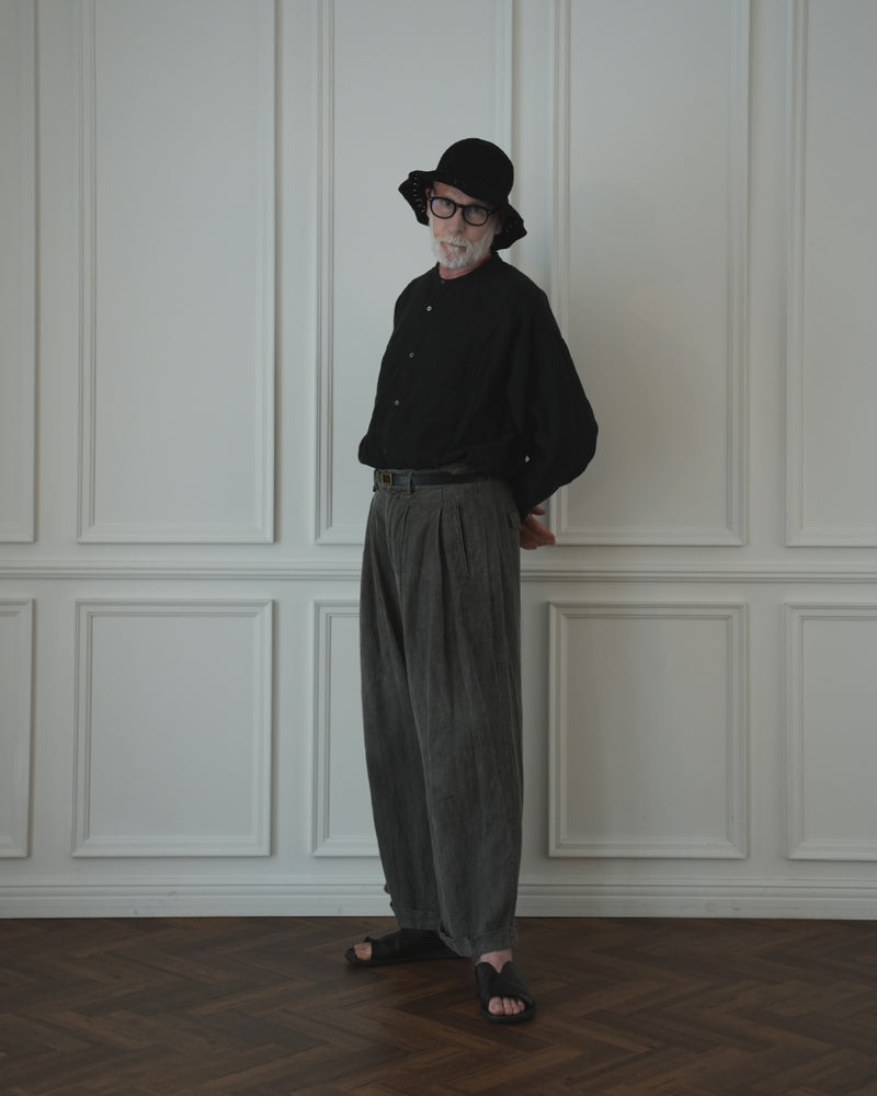 Double Hem Coin Pocket 2Tuck Wide Slacks.