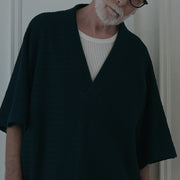Waffle Russell V Neck 3/4 Sleeve Dolman Knit Pullover.