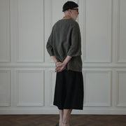 Crew Neck Half Sleeve Over Pullover.