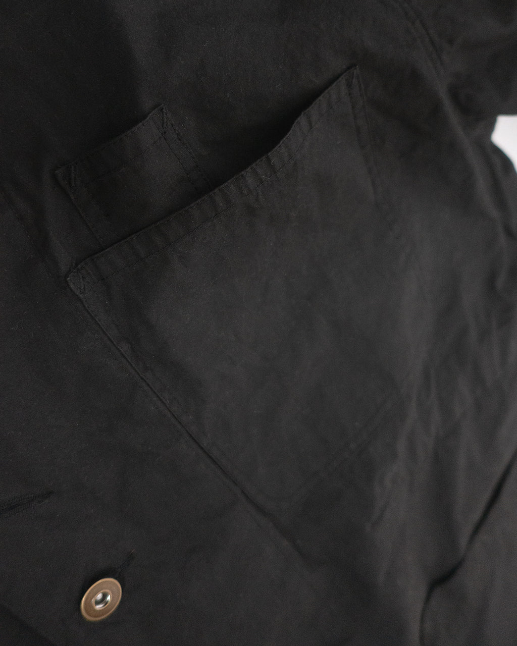 Oiled Wax Washed Moleskin 6-pocket Coverall <#black>