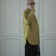 Band Collar Henley Neck Like Atelier Shirt.