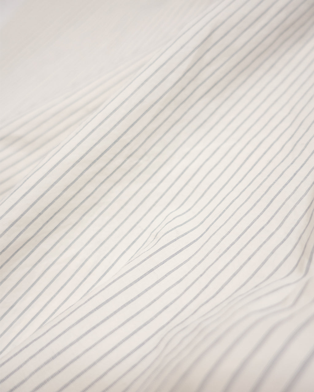 Cotton Typewriter Round Slit Long Officer Shirt <#ivory stripe>