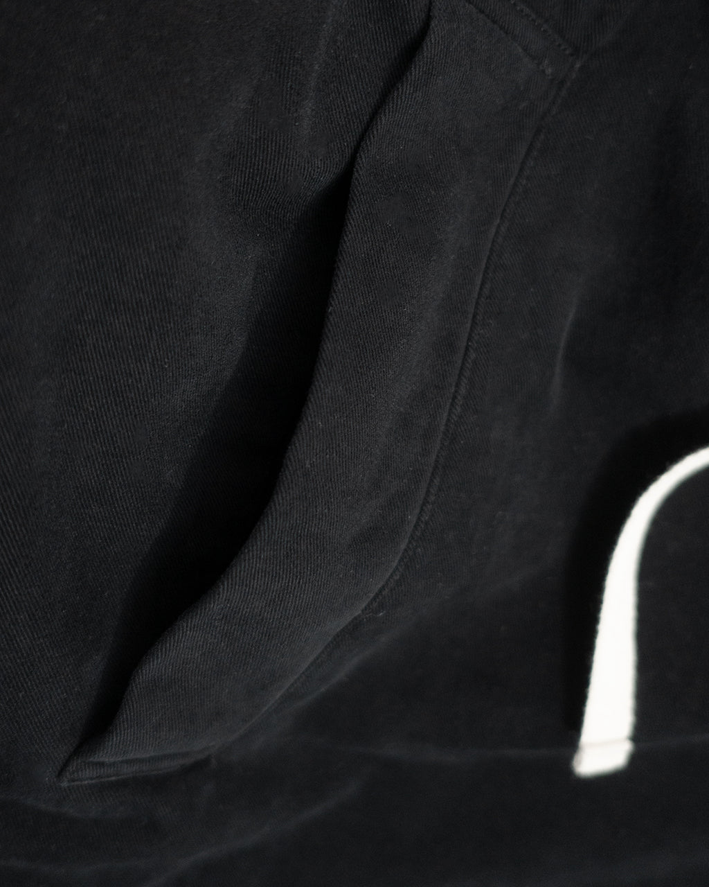 Brushed Cotton Flannel Biowash French Anorak Parka <#black>