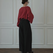 Double Hem Coin Pocket 2Tuck Wide Slacks.