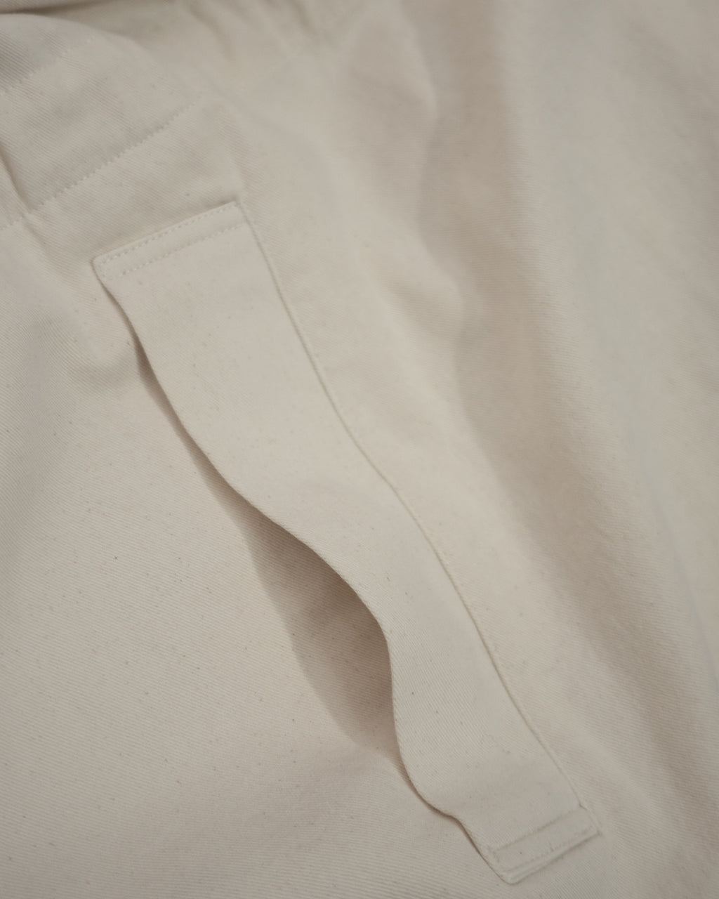 Brushed Cotton Flannel Biowash French Anorak Parka <#ivory>