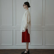 Band Collar Henley Neck Like Atelier Shirt.