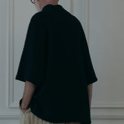 Waffle Russell V Neck 3/4 Sleeve Dolman Knit Pullover.