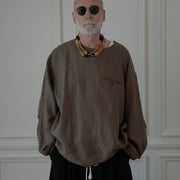 Crew Neck LS Tuck Rib Pullover.