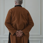 Key Neck Side Slit Long Length Pullover Shirt.