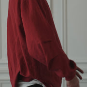 Crew Neck LS Tuck Rib Pullover.