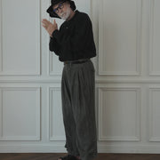 Double Hem Coin Pocket 2Tuck Wide Slacks.