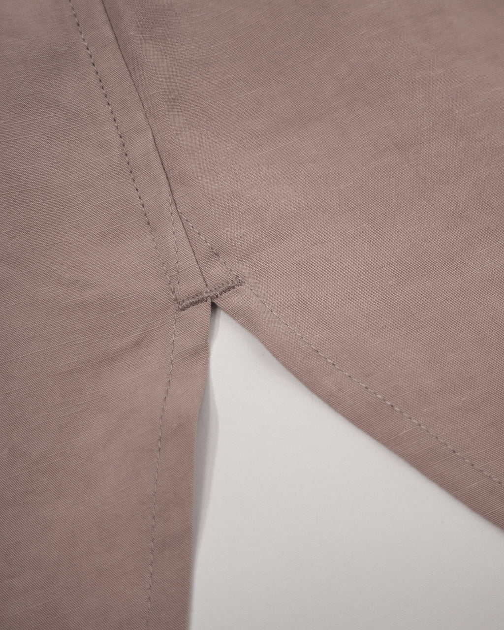 Linen-Tencel Double Pocket Regular Collar Over Shirt <#smoke pink>