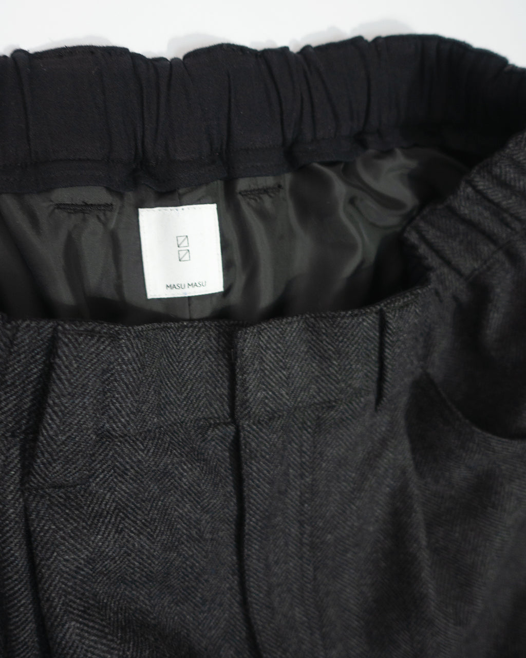 Wool Blend Tweed Double-Knee Painter's Work Pants <#black>
