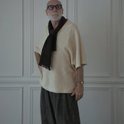 Waffle Russell V Neck 3/4 Sleeve Dolman Knit Pullover.