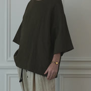 Crew Neck Half Sleeve Over Pullover.