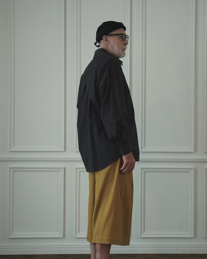 Layered Design Dress Military Shirt〈 000004-13 〉