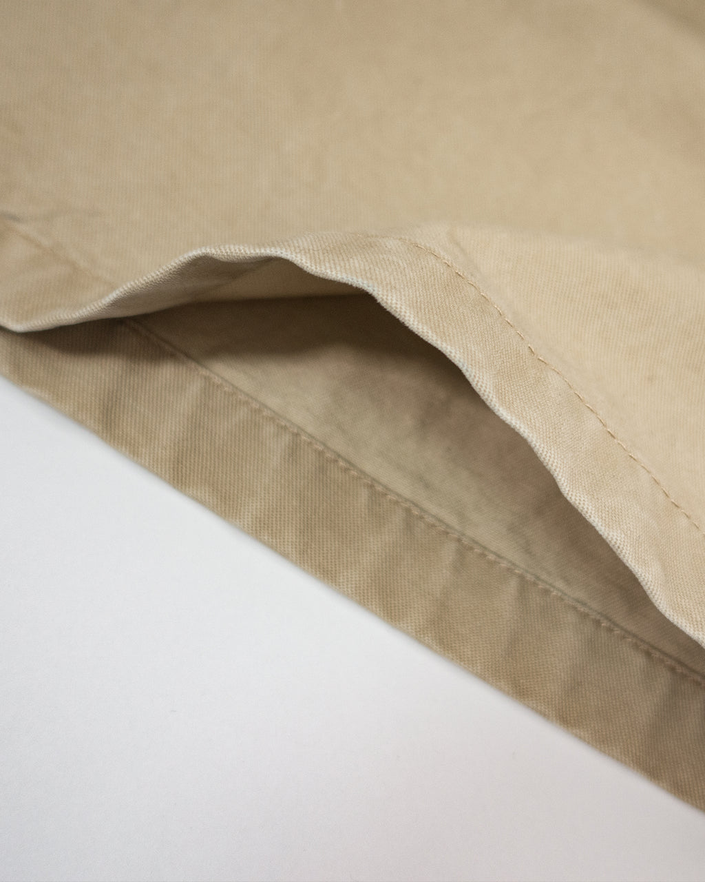 Cotton Chino Belted Wide Tapered 1Tuck Baggy Pants <#beige>