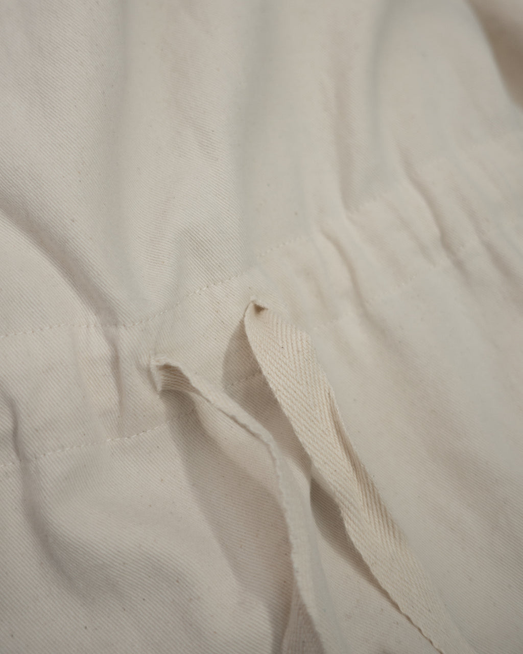 Brushed Cotton Flannel Biowash French Anorak Parka <#ivory>