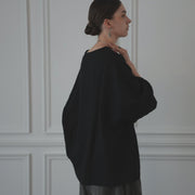 Crew Neck Half Sleeve Over Pullover.