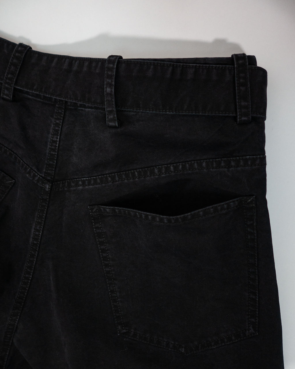Cotton Chino Belted Wide Tapered 1Tuck Baggy Pants <#black>