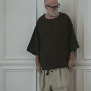 Crew Neck Half Sleeve Over Pullover.
