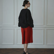 Crew Neck LS Tuck Rib Pullover.