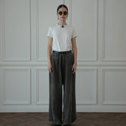 Double Hem Coin Pocket 2Tuck Wide Slacks.