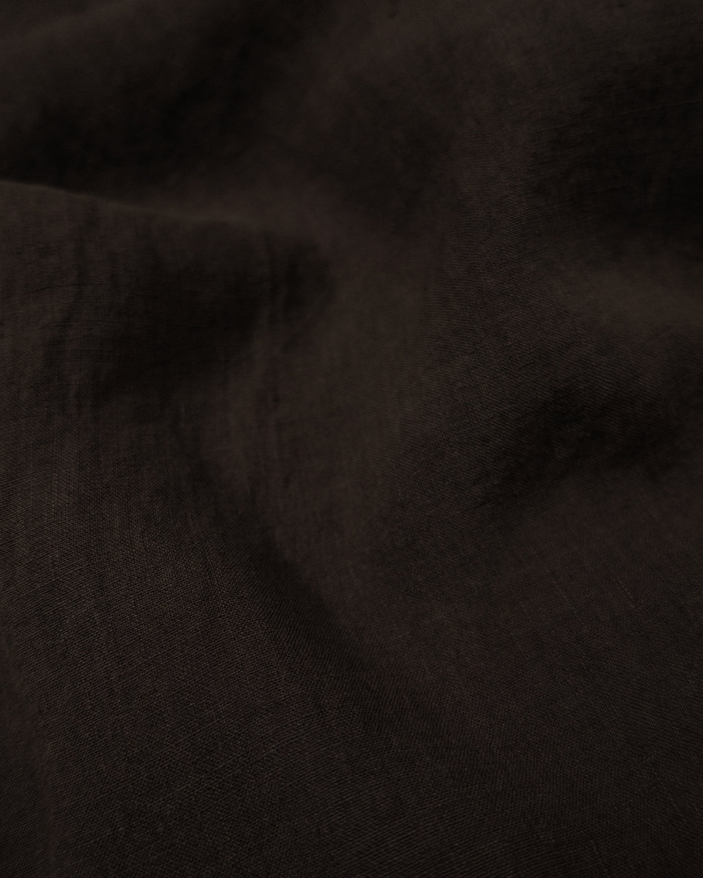 Wash Linen Band Collar Long-Sleeve Jumpsuit <#brown>