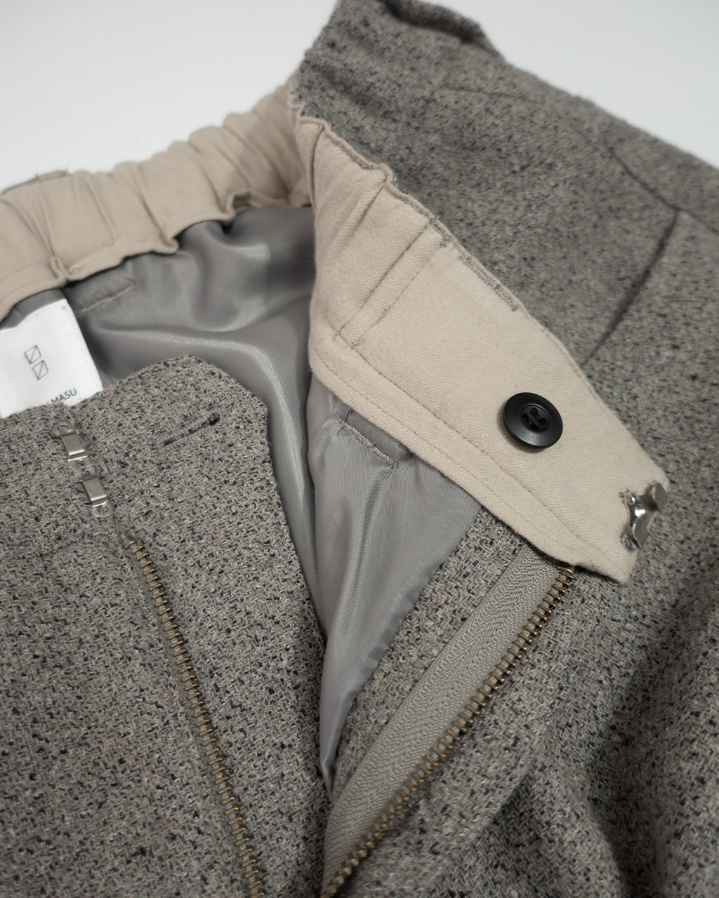 Wool Blend Tweed Double-Knee Painter's Work Pants <#greige>
