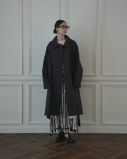 Back Flare A-Line Officer Bal Collar Coat〈 000001-01 〉