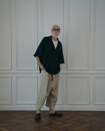 Waffle Russell V Neck 3/4 Sleeve Dolman Knit Pullover〈 000010-01 〉
