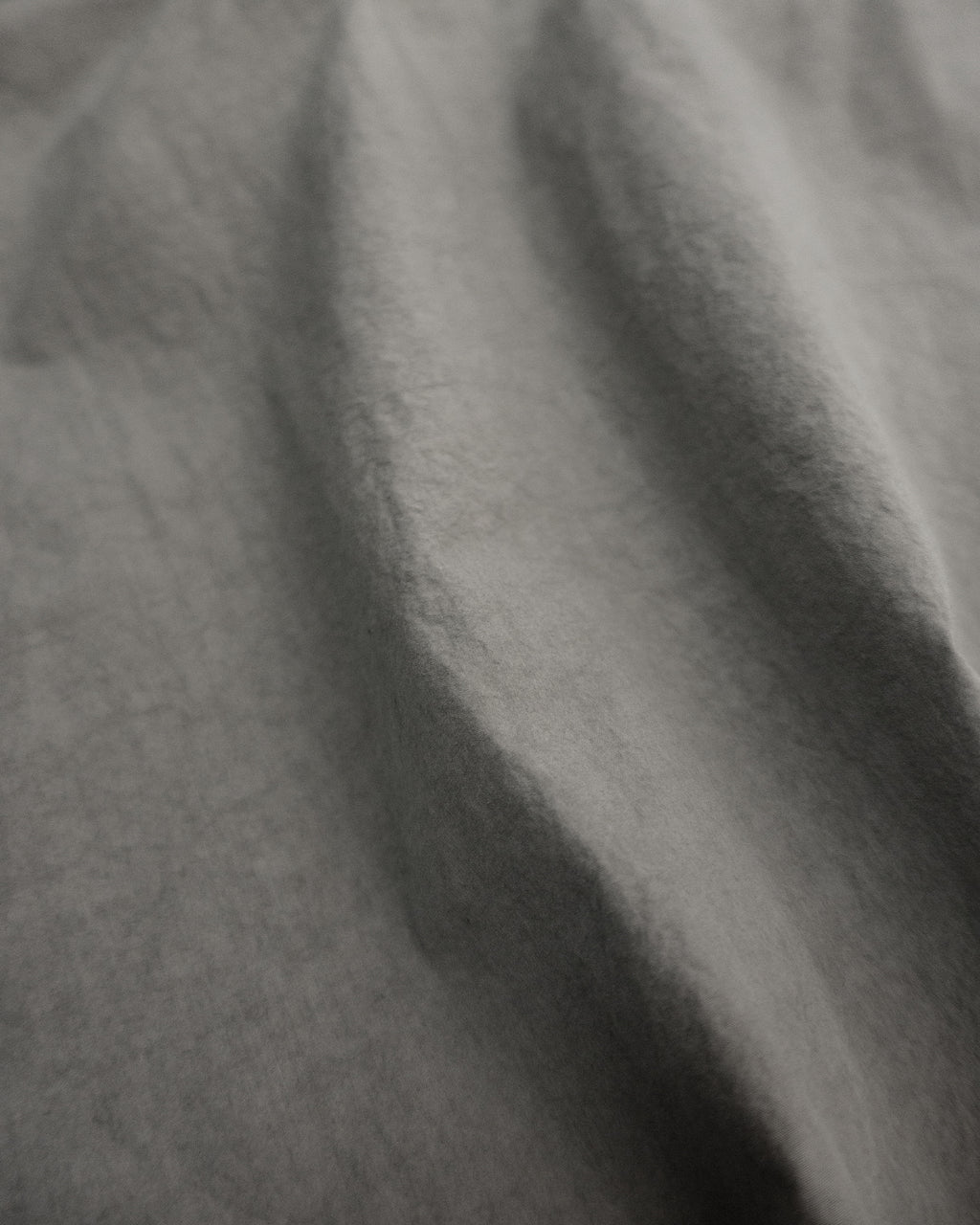 Organic Cotton Band Collar Side Slit Grandpa Shirt <#gray>