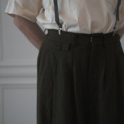 Double Hem Coin Pocket 2Tuck Wide Slacks.