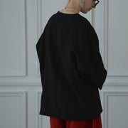 Crew Neck LS Tuck Rib Pullover.